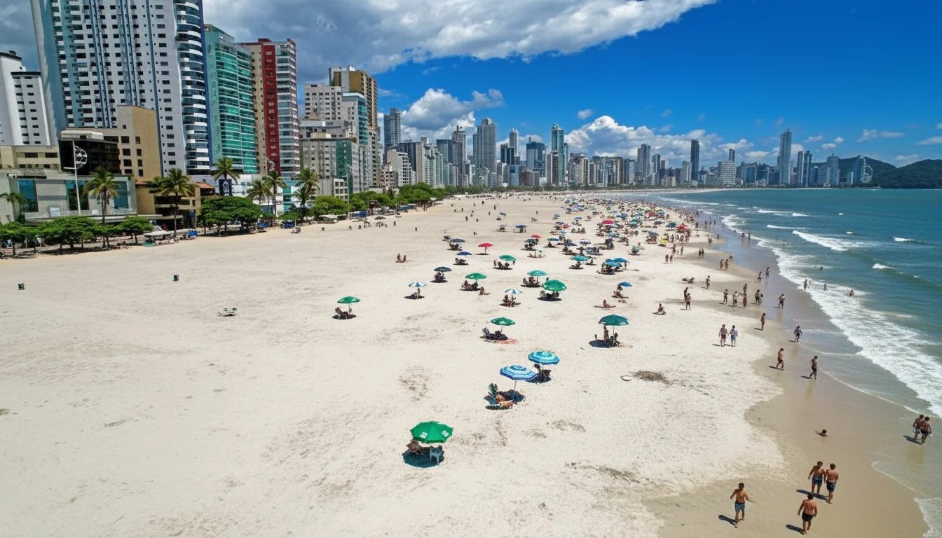 Detalhes das construções da ETE Nova Esperança em Balneário Camboriú